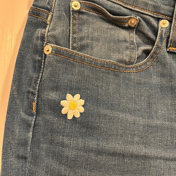 J. Crew Denim - J Crew Women's Blue Jeans with Daisy Embroidery